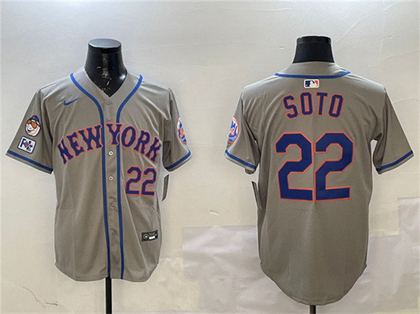 New York Mets #22 Juan Soto Gray 2025 Spring Training Alternate Limited Stitched Jersey - Zenithce