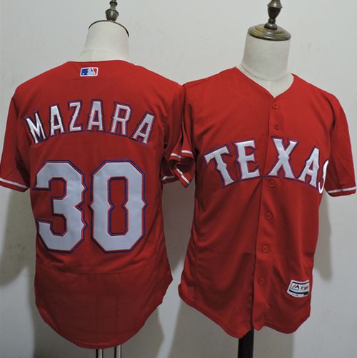 Rangers #30 Nomar Mazara Red Flexbase Authentic Collection Stitched Jersey - Zenithce