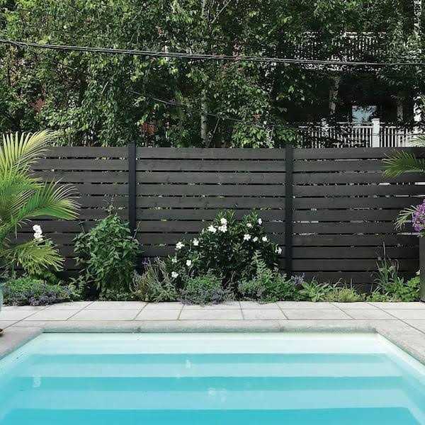 HOFT A4 End Post 3-in x 44-in Black Aluminum Deck Rail Kit - Zenithce