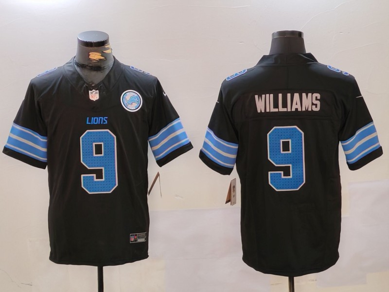 Detroit Lions #9 Jameson Williams Black 2024 F.U.S.E. 2nd Alternate With Patch Vapor Limited Stitched Jersey - Zenithce