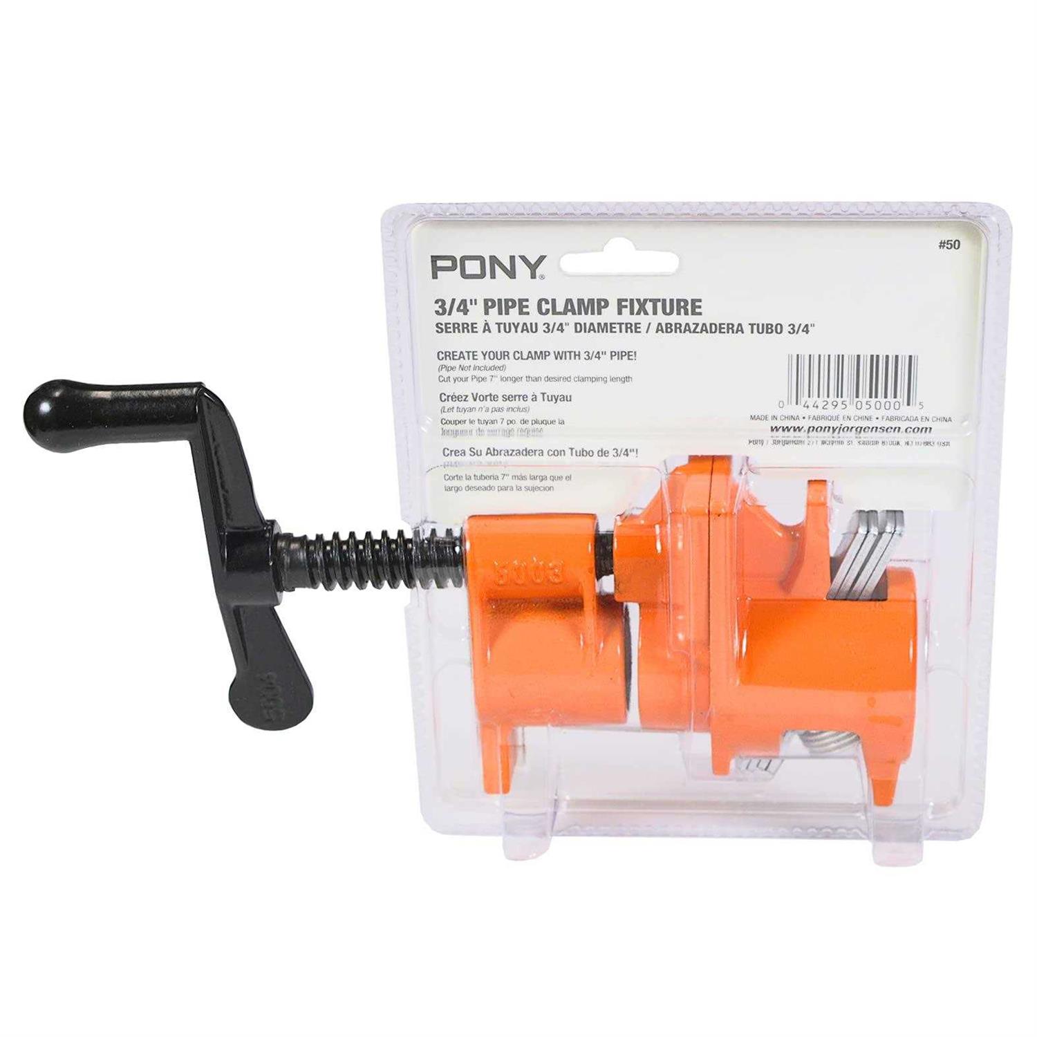 PONY 2-Pack Wood Gluing Pipe Clamp Fixture Black Pipe - Zenithce