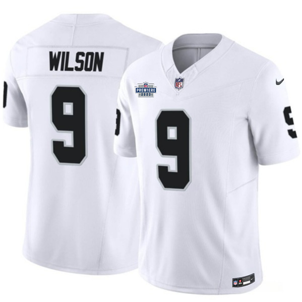 Las Vegas Raiders #9 Tyree Wilson White 2023 F.U.S.E Prem1ere Patch Vapor Untouchable Stitched Jersey - Zenithce