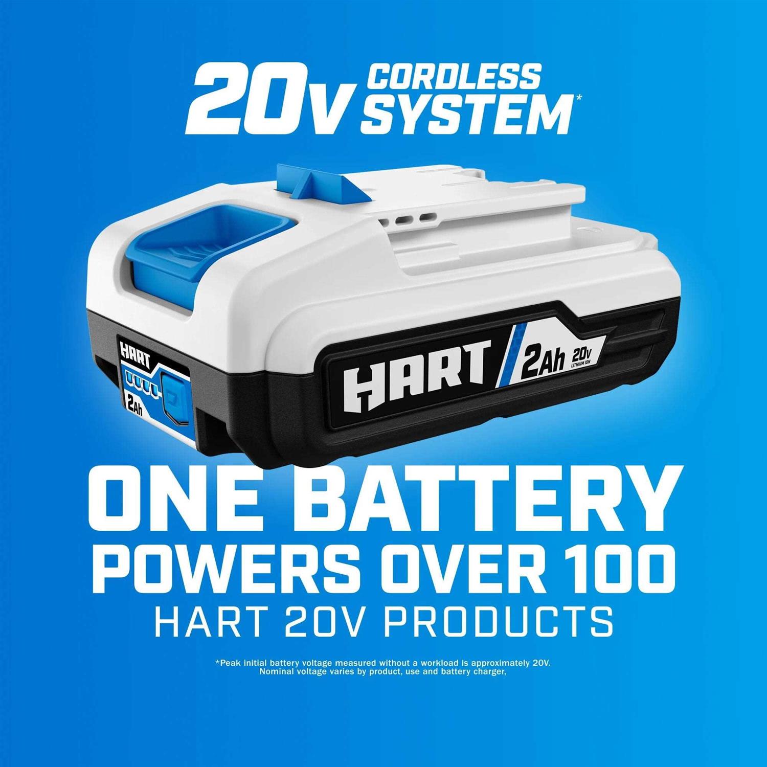 Hart 20-Volt 18-Gauge 2-Inch Brad Nailer Kit 20-Volt Lithium-Ion 1.5Ah Battery - Zenithce