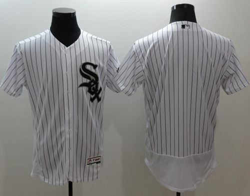 White Sox Blank White(Black Strip) Flexbase Authentic Collection Stitched Jersey - Zenithce