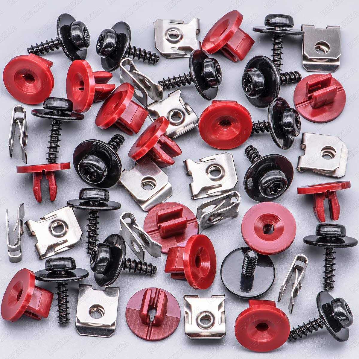 Rexka 10 Sets T30 Engine Splash Shield Guard Undertray Cover Screws Bolt Nut Clip Kit Compatible with Ford Focus Fusion Escape Explorer C-Max Transit - Zenithce