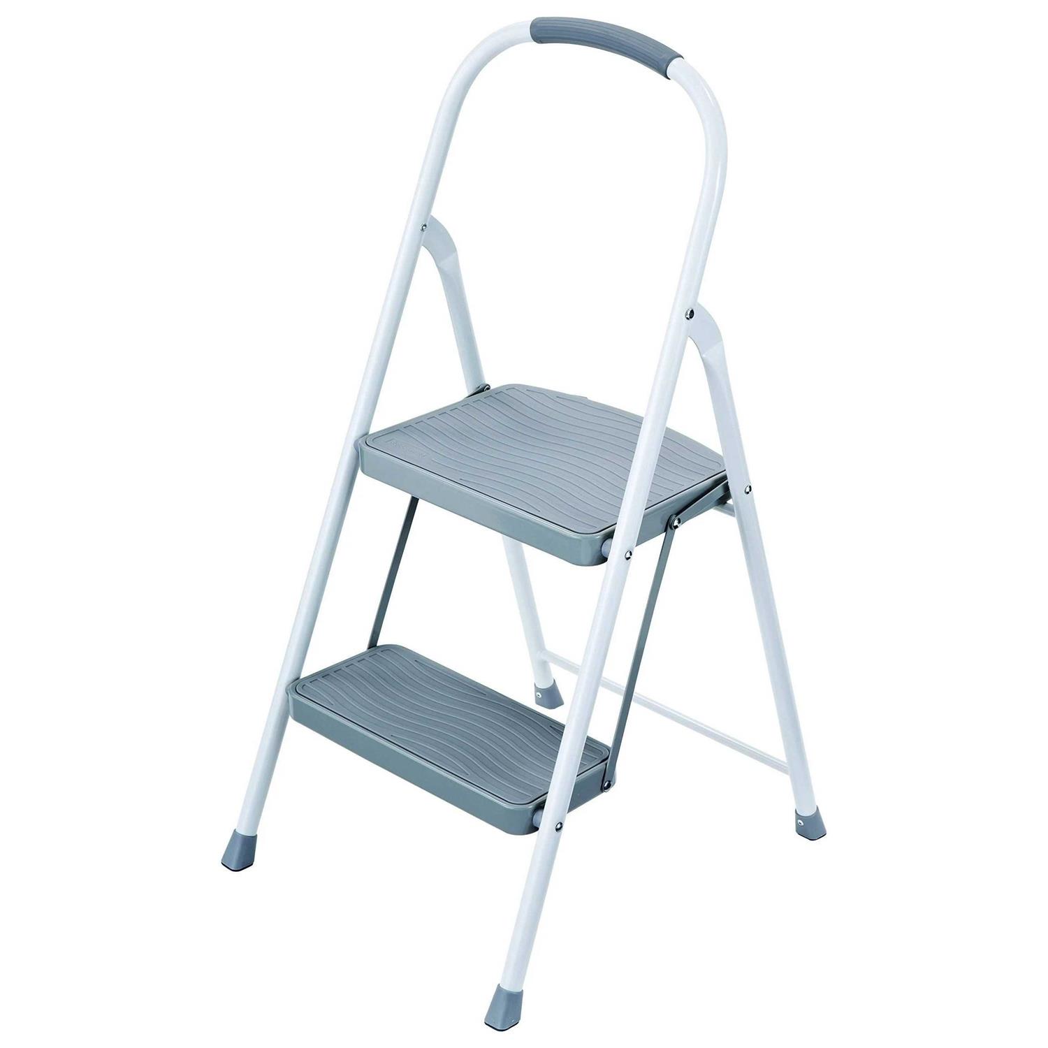 Rubbermaid 2-Step Molded Plastic Stool with Non-Slip Step Treads - Zenithce