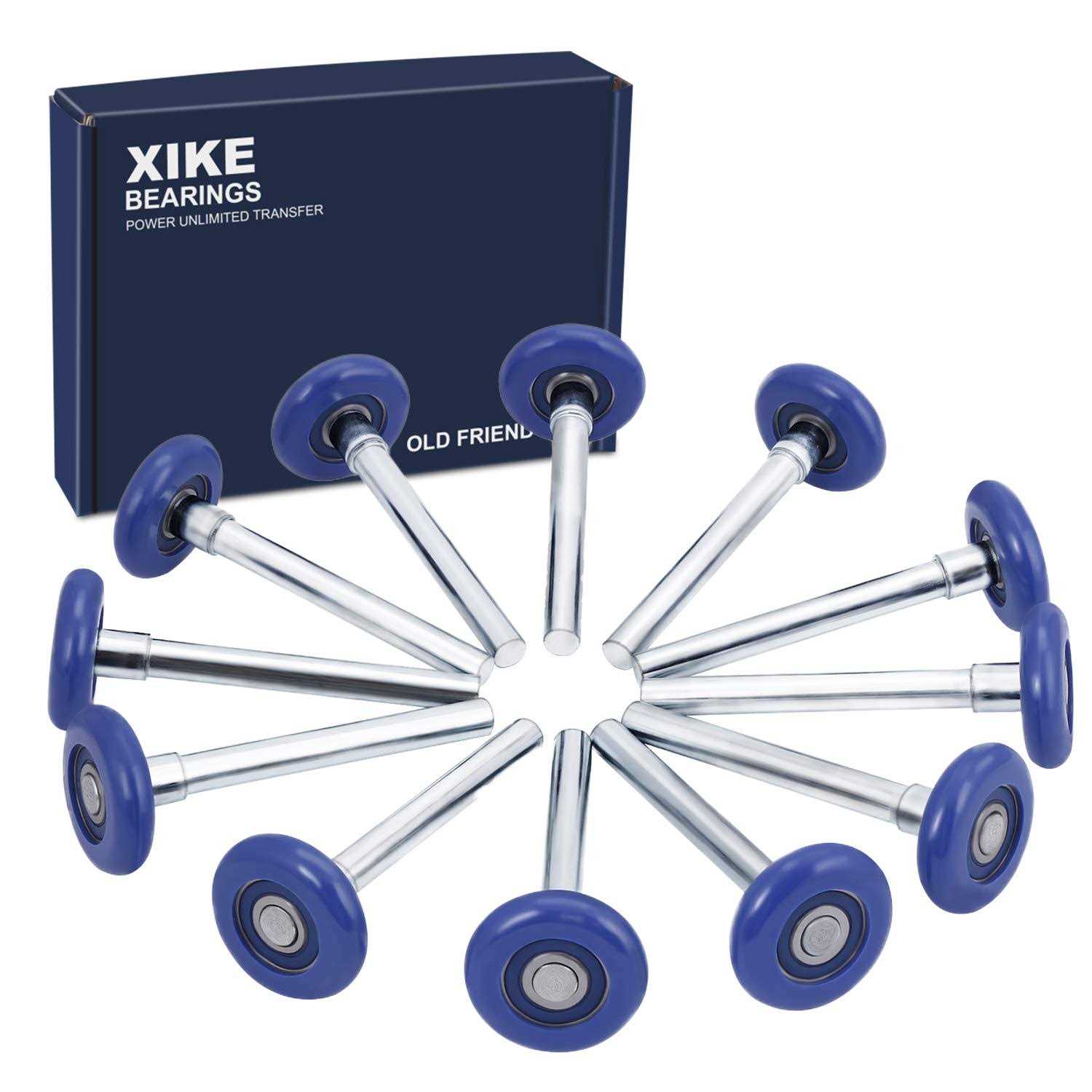XiKe 10 Pack Blue 2 Nylon Garage Door Roller 7 Stem, Quiet/Durable and High Load - Zenithce