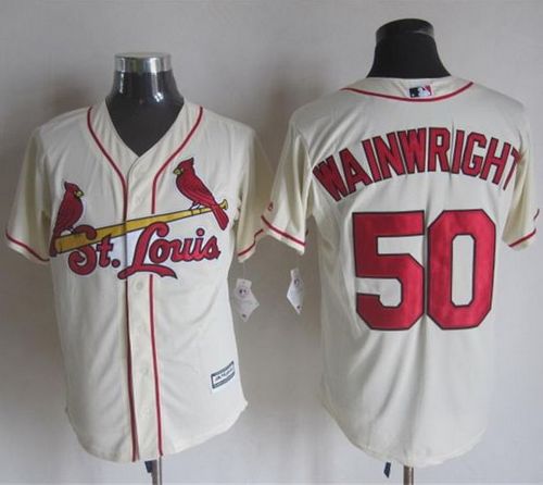 Cardinals #50 Adam Wainwright Cream New Cool Base Stitched Jersey - Zenithce