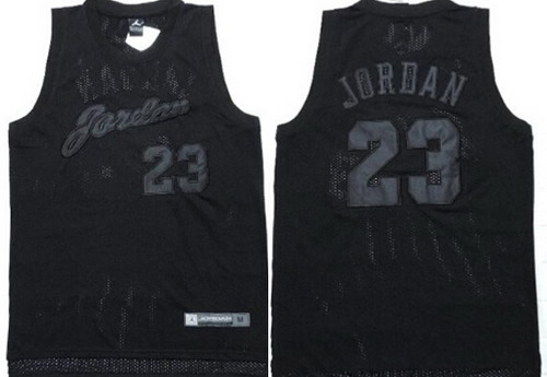 Chicago Bulls #23 Michael Jordan All Black Soul Swingman Jersey - Zenithce