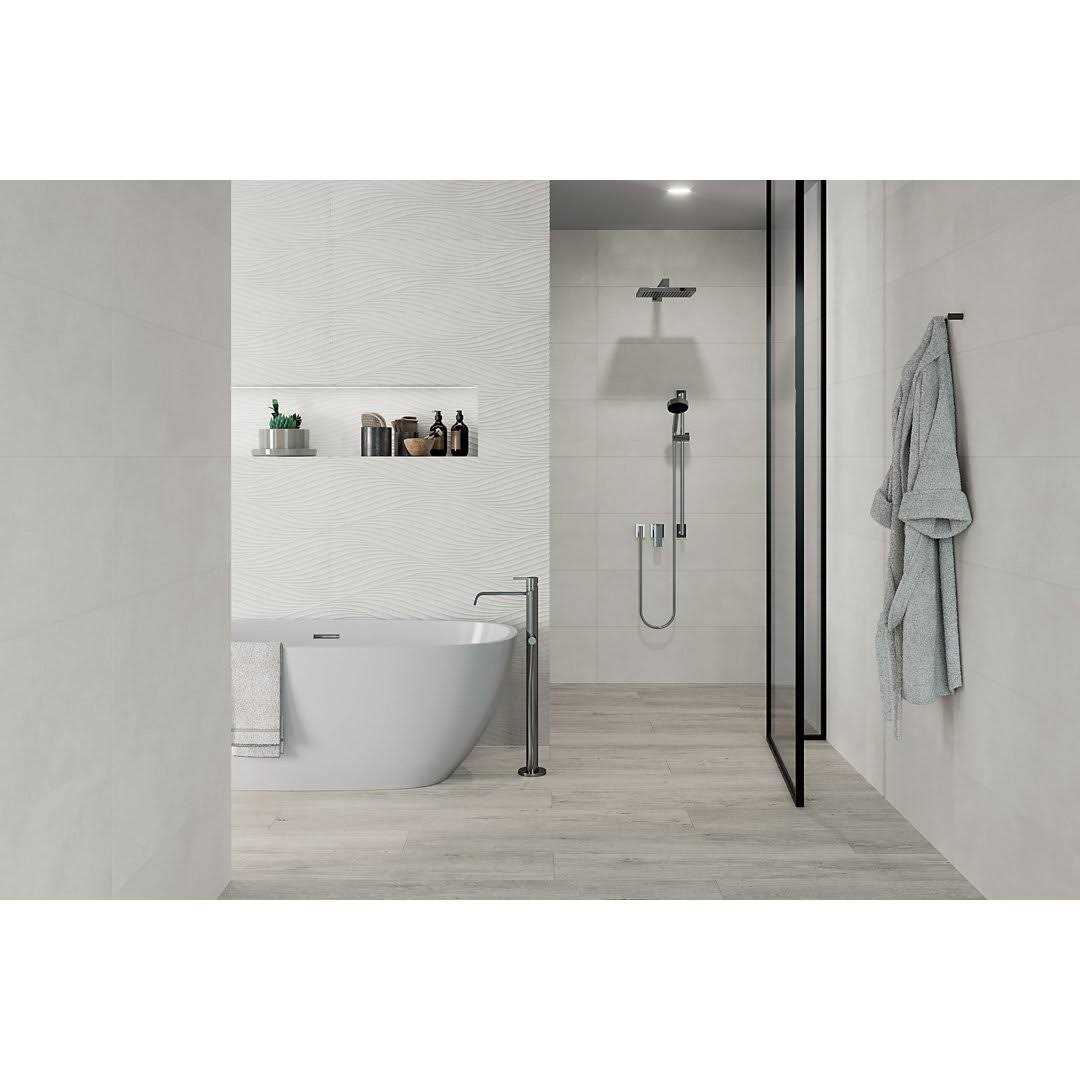 Donna 13 x 40 Matte Wave Ceramic Tile Bedrosians - Zenithce