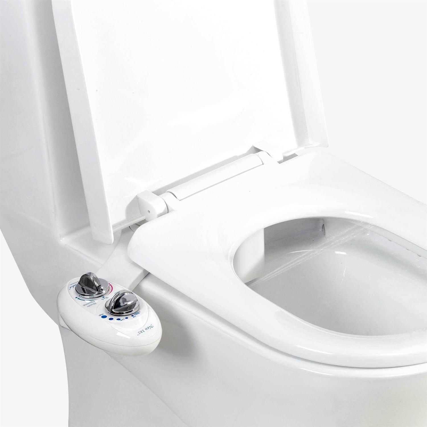 Luxe Bidet Neo 185 Self-Cleaning, Non-Electric Bidet Attachment, Rear and Feminine Wash - Zenithce