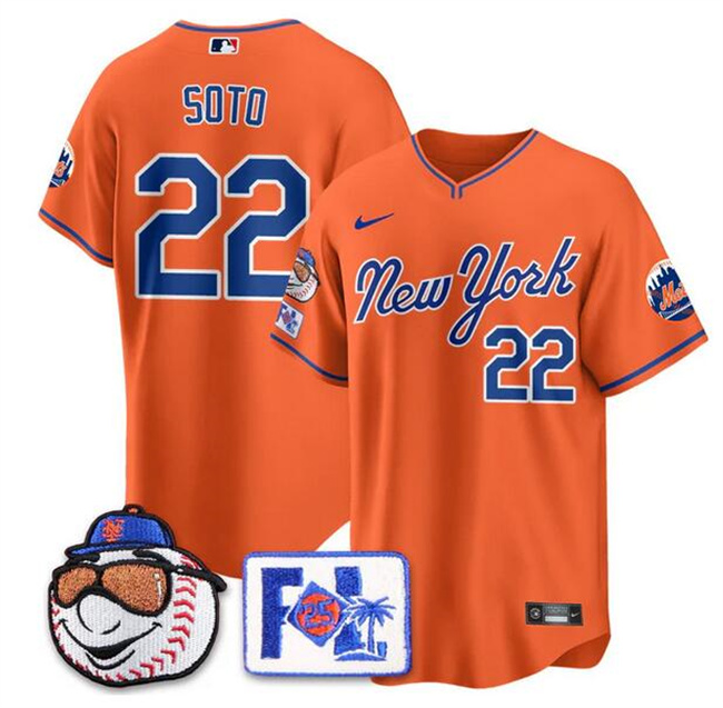 New York Mets #22 Juan Soto Orange 2025 Spring Training Stitched Jersey - Zenithce