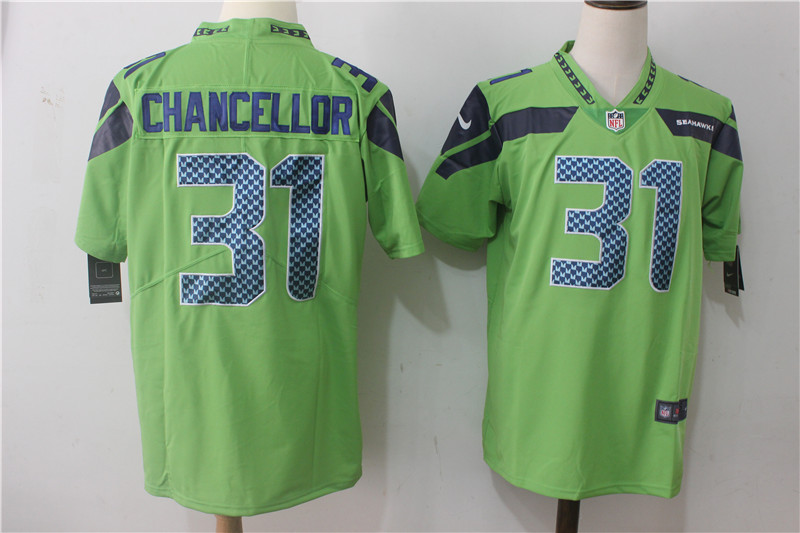 Seattle Seahawks #31 Kam Chancellor Steel Green Stitched Vapor Untouchable Limited Nike Jersey - Zenithce