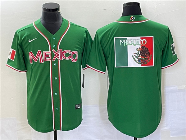 Mexico 2023 Green World Classic Team Big Logo Stitched Jersey - Zenithce