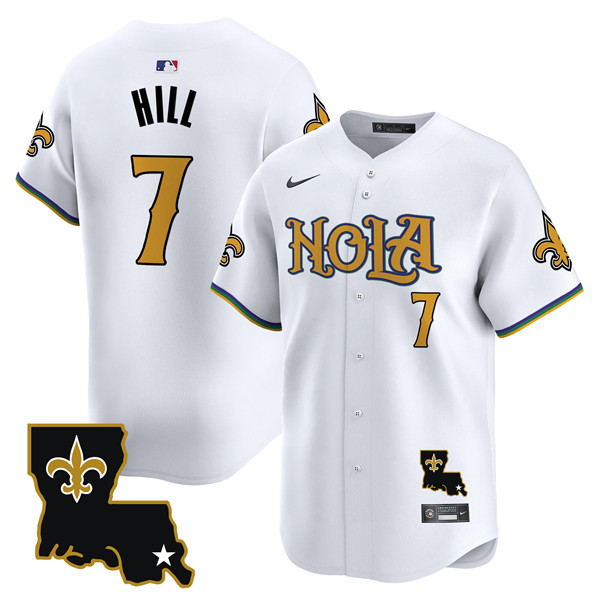 New Orleans Saints #7 Taysom Hill White Cool Base Stitched Jersey - Zenithce