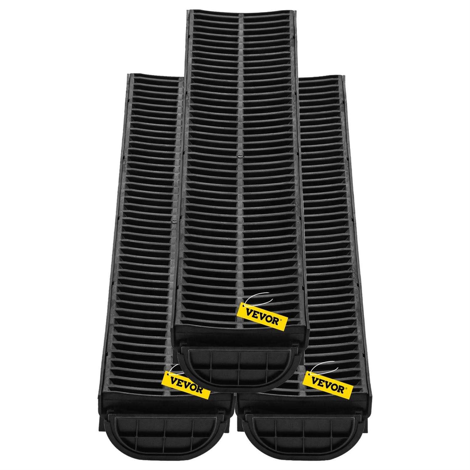 VEVOR Trench Drain System 3.1 Channel Drain Drainage Trench PSLGM100456SVQGGJV0 - Zenithce