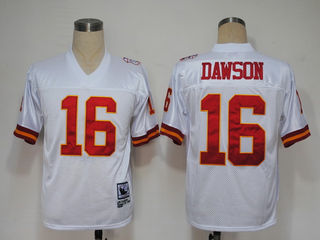 Mitchell And Ness Chiefs #16 Len Dawson White Stitched Throwback Jersey - Zenithce