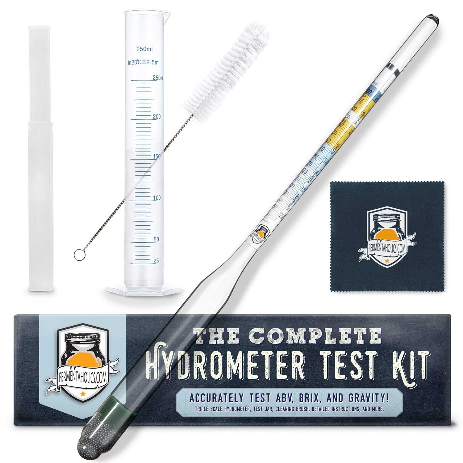 Fermentaholics Complete Hydrometer Test Kit Test Jar - Zenithce