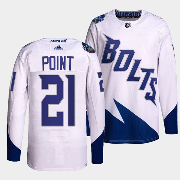 Tampa Bay Lightning #21 Brayden Point 2022 White Stadium Series Breakaway Stitched Jersey - Zenithce