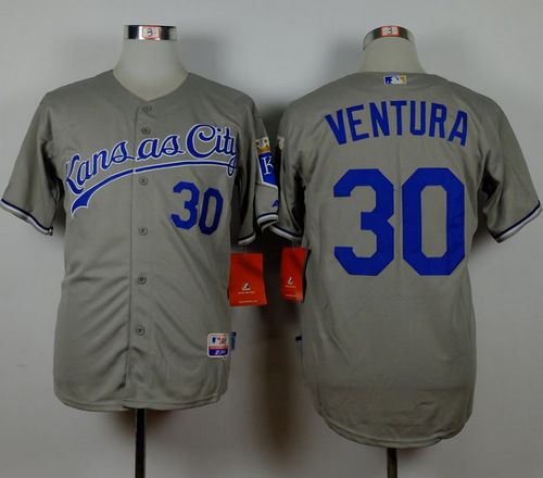 Royals #30 Yordano Ventura Grey Road Cool Base Stitched Jersey - Zenithce