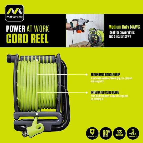 Masterplug Extension Cord Reel - Zenithce