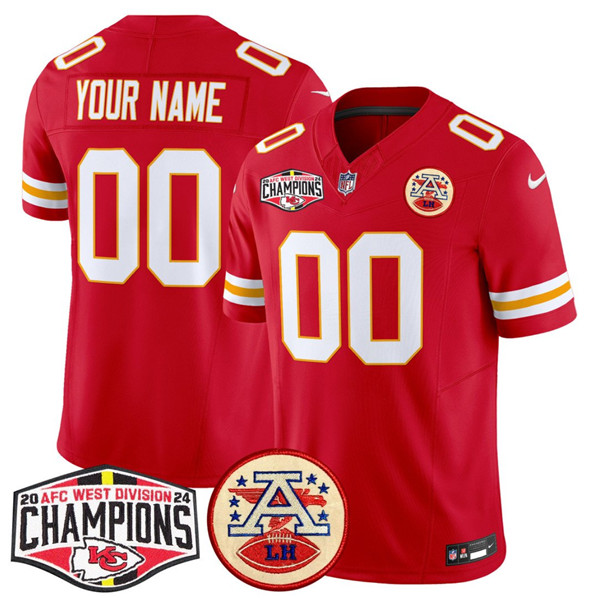 Kansas City Chiefs Custom Red F.U.S.E. 2024 AFC West Division Champions Vapor Limited Stitched Jersey - Zenithce
