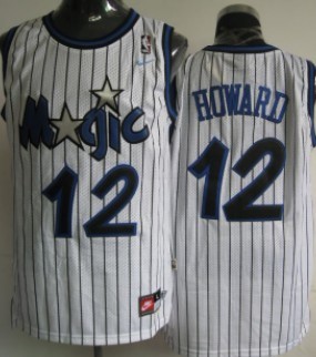Orlando Magic #12 Dwight Howard White Swingman Throwback Jersey - Zenithce