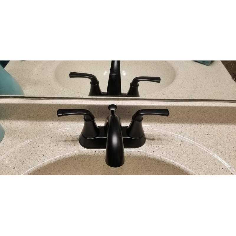 Glacier Bay Vazon 4 in. Centerset Double Handle High-Arc Bathroom Faucet 1006 - Zenithce