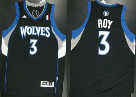 Minnesota Timberwolves #3 Brandon Roy Revolution 30 Swingman Black Jersey - Zenithce