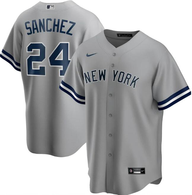 New York Yankees Grey #24 Gary Sánchez Cool Base Stitched Jersey. - Zenithce