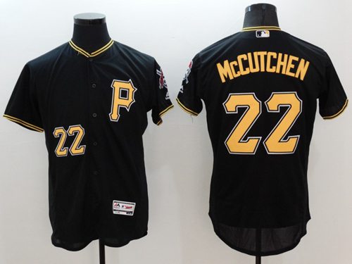 Pirates #22 Andrew McCutchen Black Flexbase Authentic Collection Stitched Jersey - Zenithce