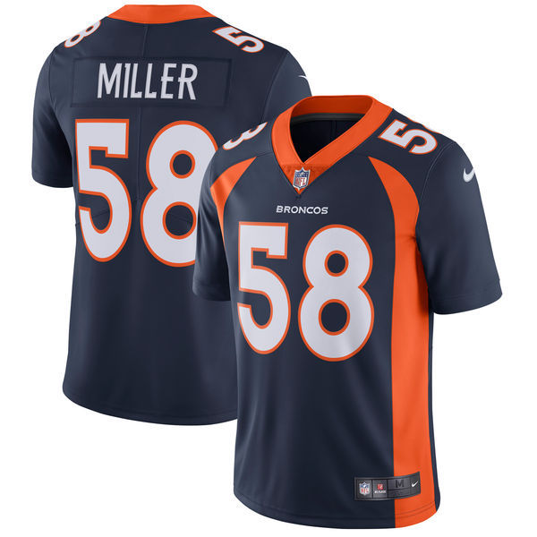 Denver Broncos #58 Von Miller Nike Navy Vapor Untouchable Limited Stitched Jersey - Zenithce
