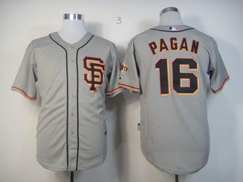 Giants #16 Angel Pagan Grey Cool Base Stitched Jersey - Zenithce