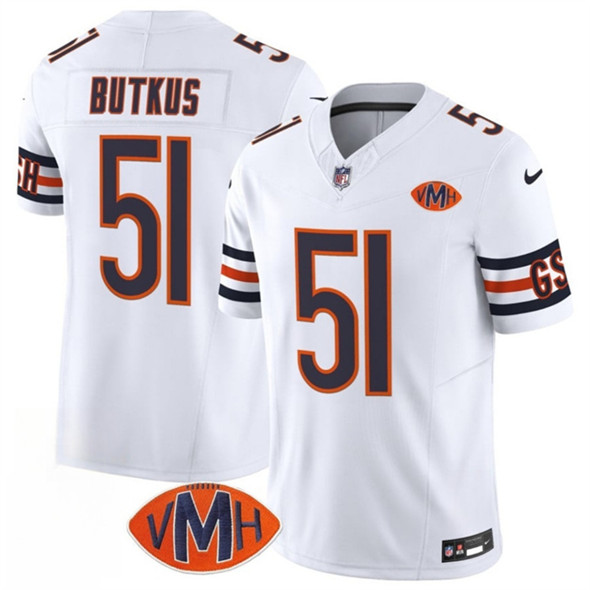 Chicago Bears #51 Dick Butkus White 2025 F.U.S.E. With VMH Patch Vapor Untouchable Limited Football Stitched Jersey - Zenithce