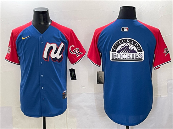 National League Colorado Rockies Team Big Logo Blue Red Alternate 2025 All-Star Edition Limited Stitched - Zenithce