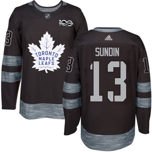 Maple Leafs #13 Mats Sundin Black 1917-2017 100th Anniversary Stitched Jersey - Zenithce