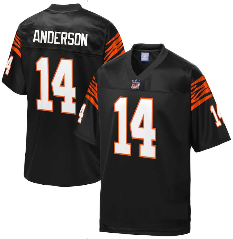 Cincinnati Bengals Pro Line #14 Ken Anderson Black Stitched Jersey - Zenithce
