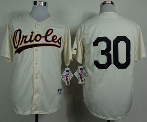 Orioles #30 Chris Tillman Cream 1954 Turn Back The Clock Stitched Jersey - Zenithce