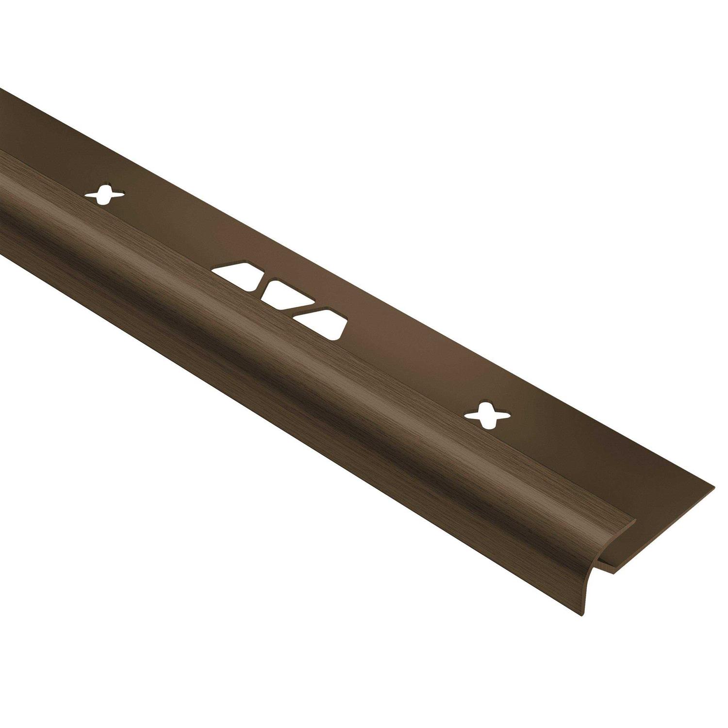 Schluter Systems Vinpro-RO Brushed T x 98.5-in L Anodized Aluminum Bullnose VPRO - Zenithce