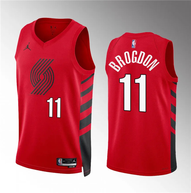 Portland Trail Blazers #11 Malcolm Brogdon Red Statement Edition Stitched Jersey - Zenithce
