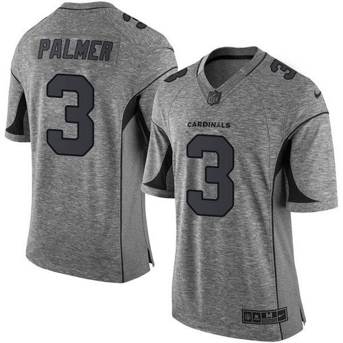 Cardinals #3 Carson Palmer Gray Stitched Limited Gridiron Gray Nike Jersey - Zenithce