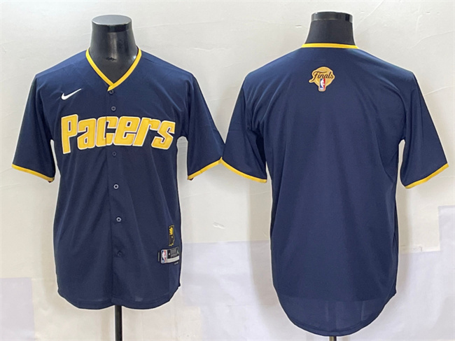 Indiana Pacers Blank Navy 2025 Finals Vapor Stitched Baseball Jersey - Zenithce