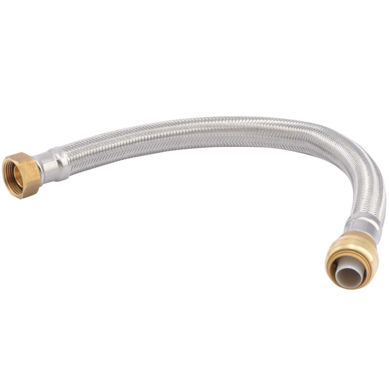 SharkBite U3086FLEX24LF Braided Water Softener Connector 3/4 x 1 - Zenithce