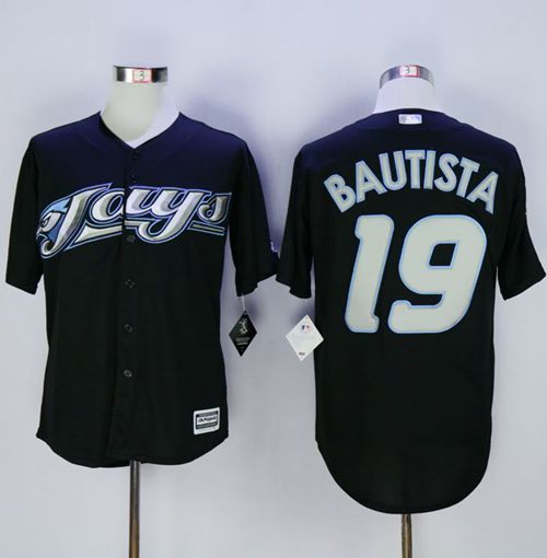 Blue Jays #19 Jose Bautista Black New Cool Base Stitched Jersey - Zenithce