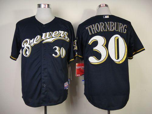 Brewers #30 Tyler Thornburg Blue Cool Base Stitched Jersey - Zenithce