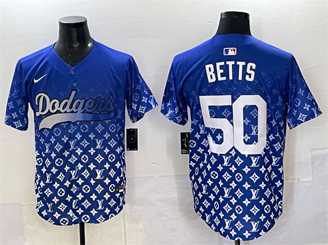 Los Angeles Dodgers #50 Mookie Betts Blue Limited Stitched Jersey - Zenithce