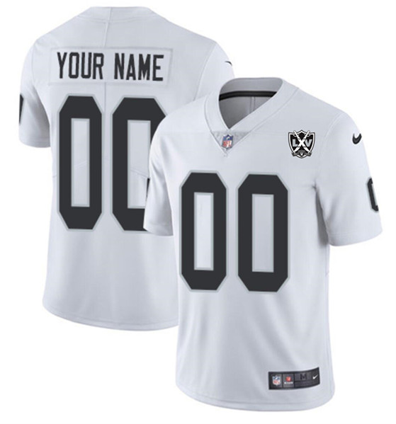 Las Vegas Raiders Custom White 2024 65th Anniversary Patch Vapor Stitched Jersey - Zenithce
