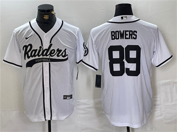 Las Vegas Raiders #89 Brock Bowers White Cool Base Stitched Jersey - Zenithce