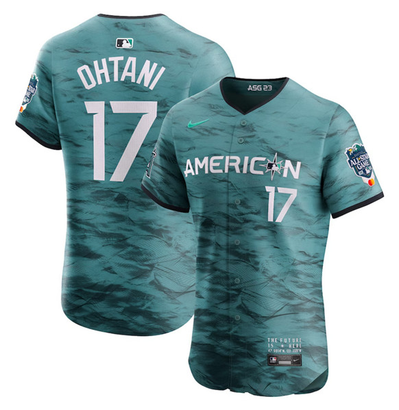 Los Angeles Angels #17 Shohei Ohtani Teal 2023 All-Star Flex Base Stittched Jersey - Zenithce