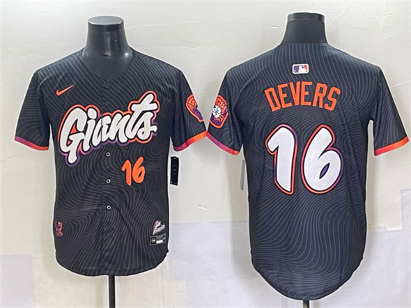 San Francisco Giants #16 Rafael Devers Anthracite 2025 City Connect Limited Stitched Jersey - Zenithce